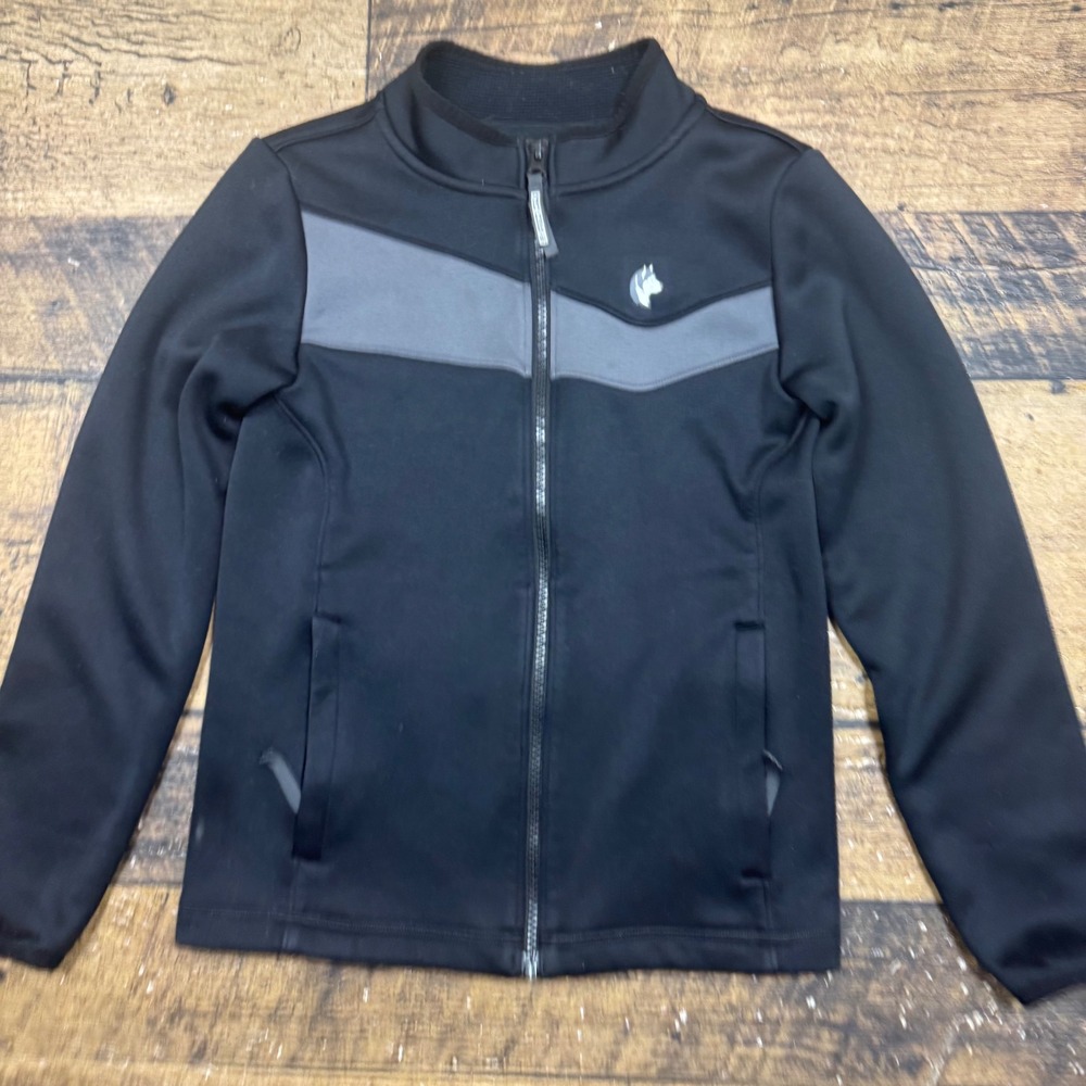 Shred Dog Black Zip Up softshell Jacket Kids Size 8 Polyester snow ski - Picture 2 of 8